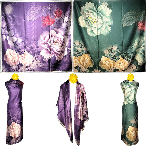 NWT Double Sided Silk Scarf 53